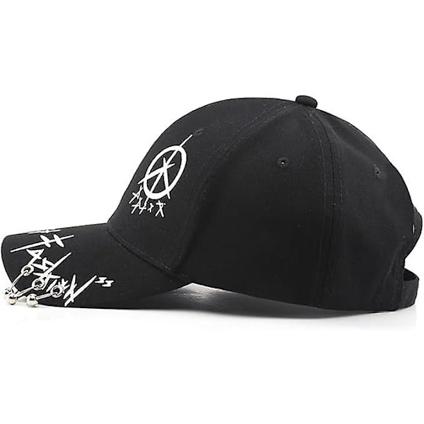 Unisex Graffiti Baseball Cap, K-pop Gutter Utendørs Snapback Hatt Svart Hvit Hiphop Hatt, Pappa Hatt, Truckerhatt for Menn Kvinner