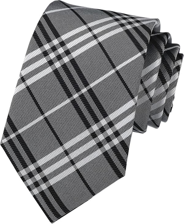 Herr Gingham Check Stripe Slips Mönster Business Formella Designer Halsdukar 3.15\"