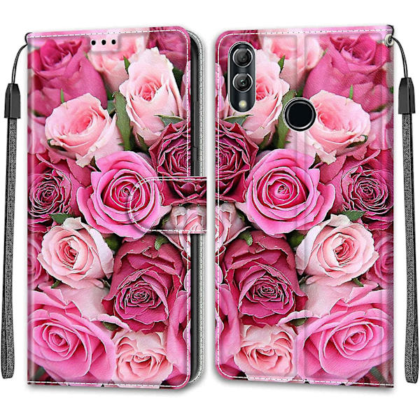 (Style 4) chooseu Etui til Huawei P Smart 2019 Læder Etui med Silikone Stødsikkert Wallet Flip Etui og Folio Stand Funktion Stilfuldt Mønster til Pige