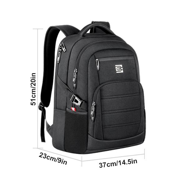 Sales 1w+ Kannettavan tietokoneen reppu, liikematkailu varkaudenesto ohut kestävä kannettavan tietokoneen reppu USB-latausportilla Blue 20inch