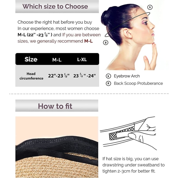 Dame Strand Sol Stråhat UV Upf50 Rejse Foldbar Skygge Sommer UV Hat Brown