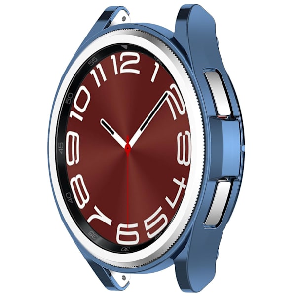 Anti-drop TPU Urkasse til Samsung Galaxy Watch6 Classic 43mm, Hul Beskyttelsesramme Blue
