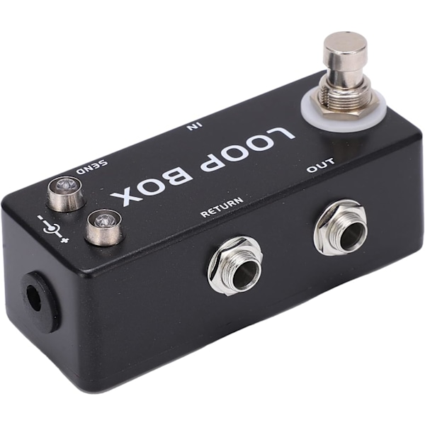 Gitarr Loop-effektpedal för elgitarr, svart, True Bypass, kanalval för elbas