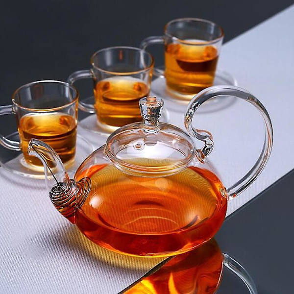 Vattenkokare i borosilikatglas med glaslock (600 ml)