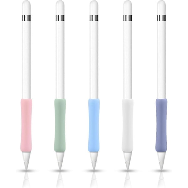 5 st Ergonomiska Grepp för Apple Pencil 1:a 2:a Gen/Apple Pen USB C, 2.4x0.5 Tum