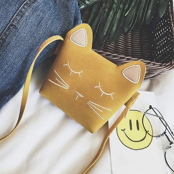 Tyttöjen olkalaukku, lasten söpö kissakäsilaukku, prinsessa crossbody-laukku