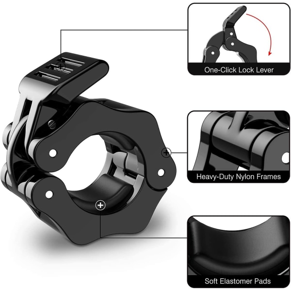 2 st Olympiska skivstångsklämmor