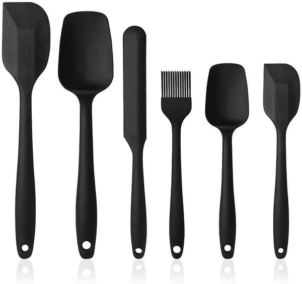 Silikon Spatel Set för Köket, 6 Pack Silikonspatlar Som Non-stick Matlagning