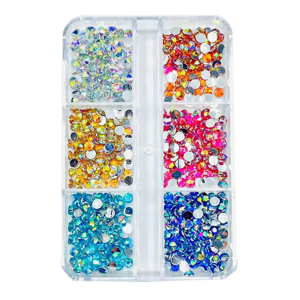 Färgglada nagelkonst-strass style 3