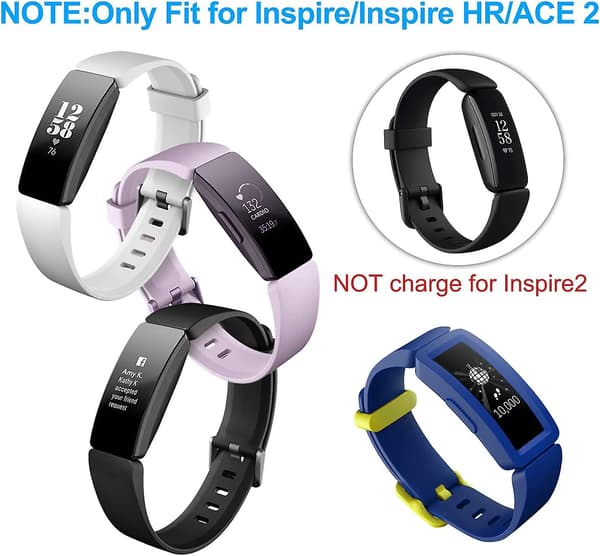 Opladerkabel til Fitbit Inspire Hr og Fitbit Inspire Smartwatch, (3.3ft/100cm)