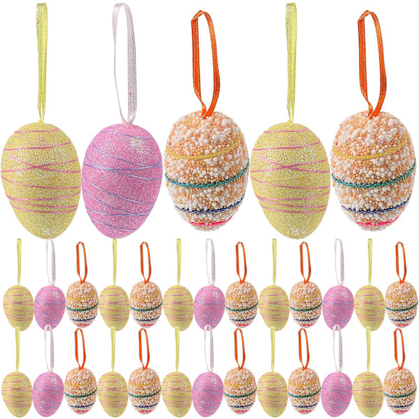 30 st Påsks Dekorationer Påsks Ägg Hängande Ornament Påsks Träd Ornament Dekor