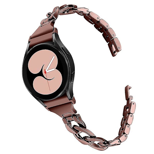 20mm Klassinen Vaihtoranneke Samsung Galaxy Watch4 Active 40mm/44mm/Watch4 Classic 42mm/46mm -kelloille Bronze
