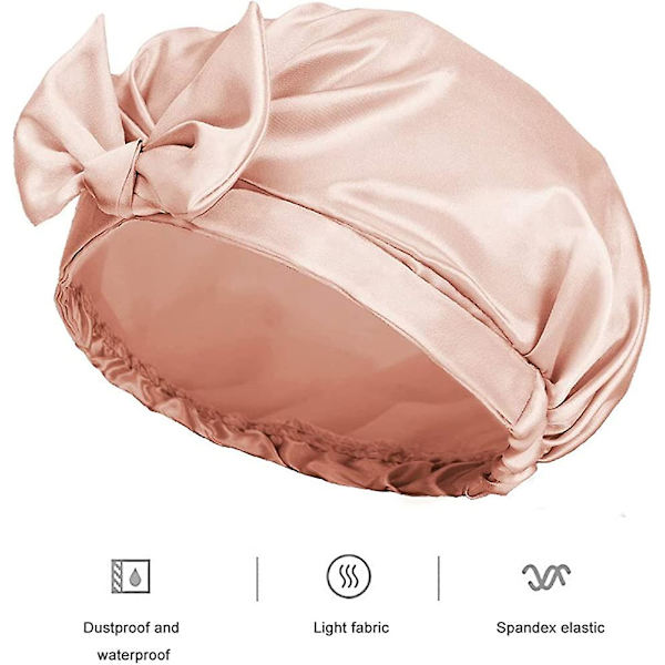 Återanvändbar rosett badmössa vattentät duschmössa turban duschmössa justerbar bad