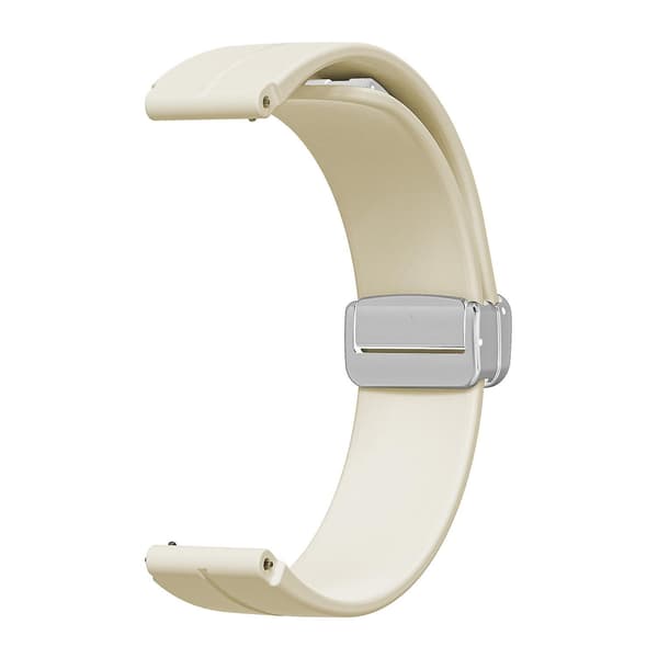 För Keep B4/Huawei Watch Fit Mini Watch Band 16mm Silikon Armband, Silver Fällbart Spänne Starlight