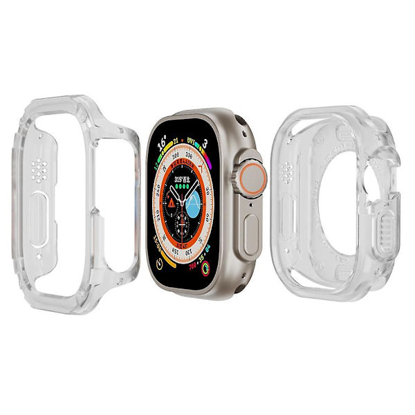 Skal till Apple Watch Series 8 7 41mm/Series 6 5 4 SE (2022) SE 40mm TPU+PC Stöttålig Ram Transparent