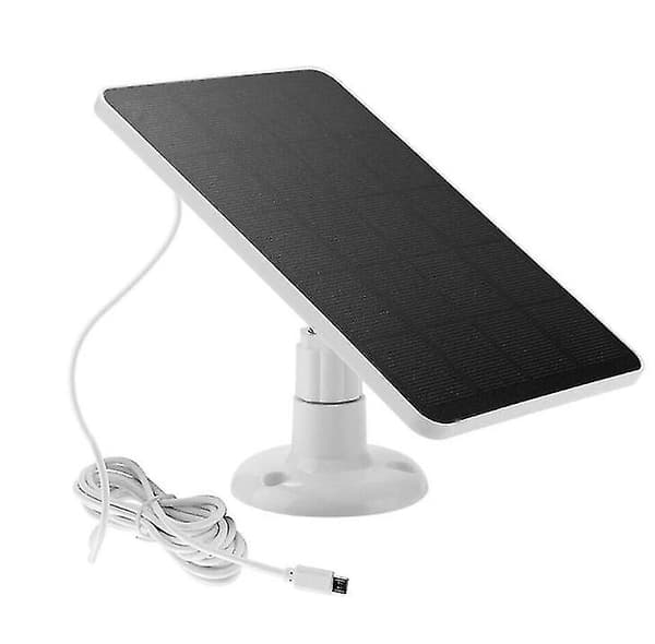 Solcellepanel for Ring Spotlight Camera/Stick Up Cam Batterilader 10W Effekt White