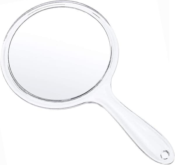 Sminkhandspegel Dubbelsidig 3x 1x Rund (transparent)