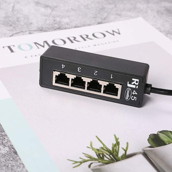 RJ45 Ethernet-delarekabel, RJ45 1 hane till 4 x hona LAN Ethernet-delareadapter/anpassad nätverkskabel Super Cat5, Cat5e, Cat6, Cat7 LAN Ethernet