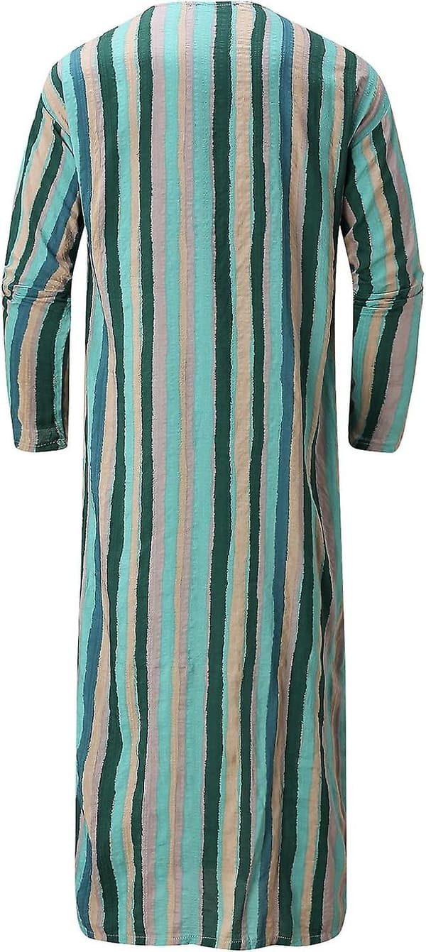 Kaftan Bomulls Sommer Strandskjorte For Menn - Løs Passform, Hette