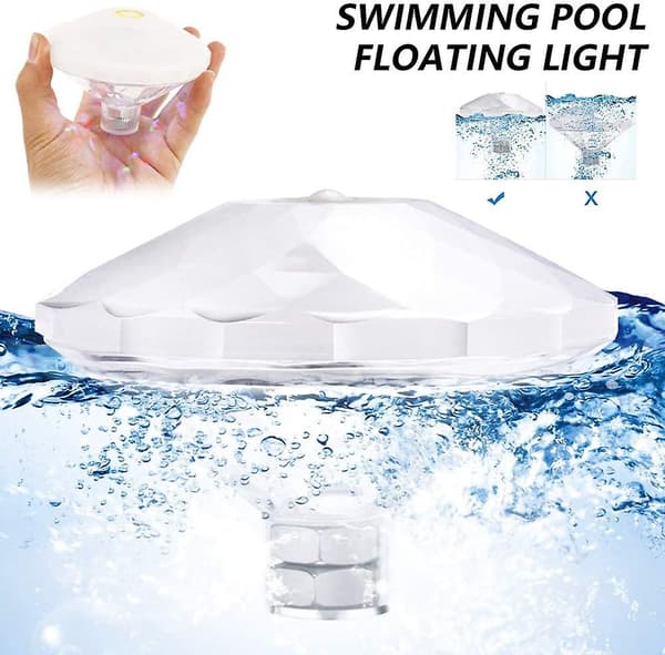 Flydende Farve Pool Lys, Disco Bade Lys