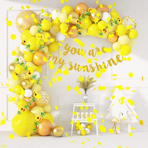 Gul Konfetti/gule Borddekorasjoner/bie-temafestdekorasjoner, Gul Solsikke Babyshower/solsikke Bursdagsdekorasjoner/gul Graduering Pa