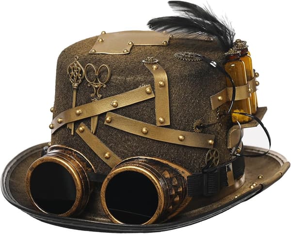 Steampunk hat vintage tandhjul og nitter hat steampunk cylinder