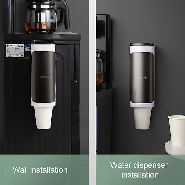 Dragkedja kopp dispenser - Monterbar hållare för koppar, vatten dispenser, kylare eller vägg Style 1