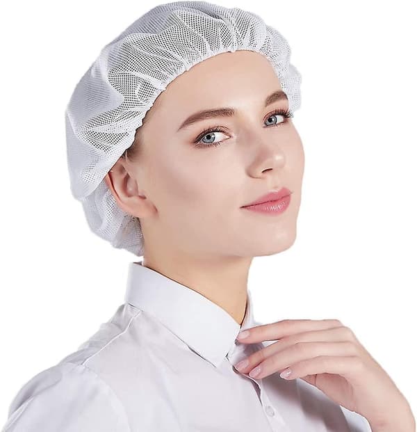 Acsergery 5x Unisex Mössor Mesh Industriell Workshop Skyddande Arbets Elastisk Kök Present