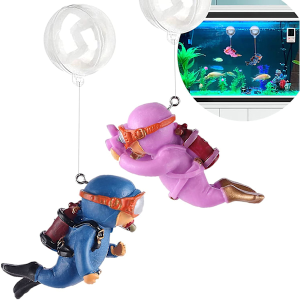 Flytende Akvariumdekorasjoner Betta Fisk Leker For Akvarium Dekor Tilbehør Akvarium Dykkerdekorasjon For Store Små Fisk Ornamenter (2 Pakning)