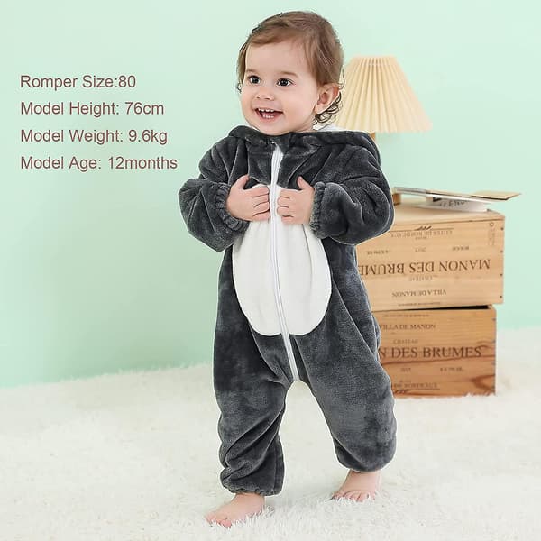 Hette Romper Baby Gutter Jenter Flanell Pyjamas 2-36 Måneder Gave