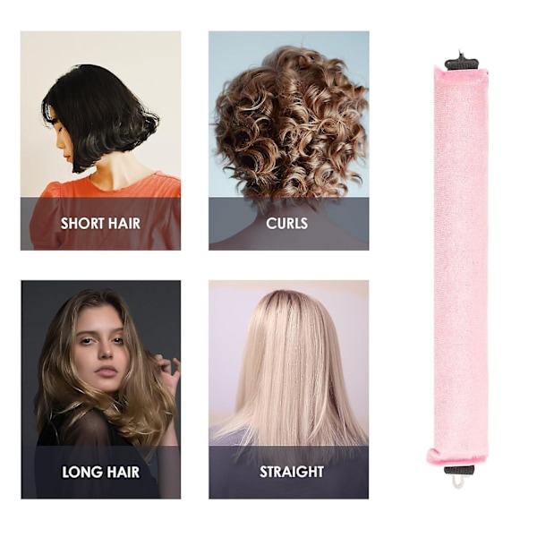 SBSGV 3-pack Värmefria Lockar Hårcurlers, Flexibla Satin Värmefria Långa Hårrullear, Mjuka DIY Våghårrullear Stylingverktyg för Långt Medellångt Hårlås Pink