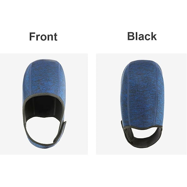 Unisex Badehætte, Hoved Varm Og Solbeskyttelse Neopren Nylon Dykkerhætte Med Hagestrop, Justerbar Svømmehat Navy Blue