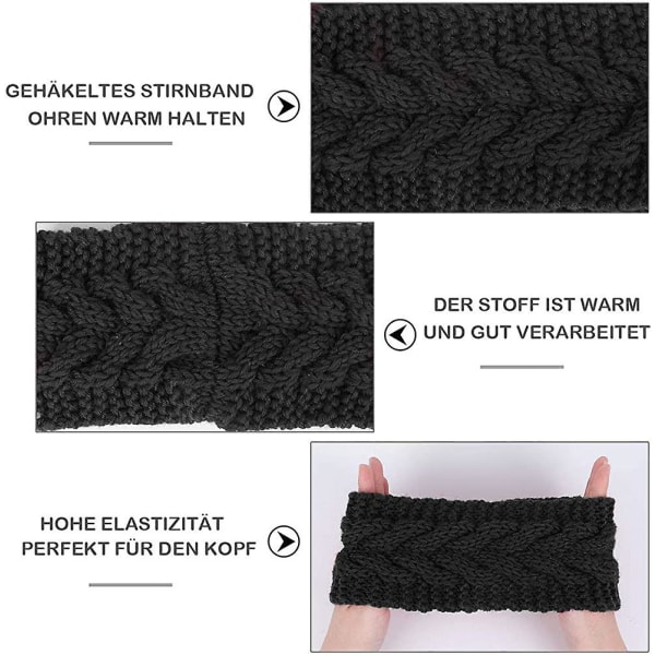Vinter Stickad Pannband - Dam Chunky Stickade Pannband Hårband