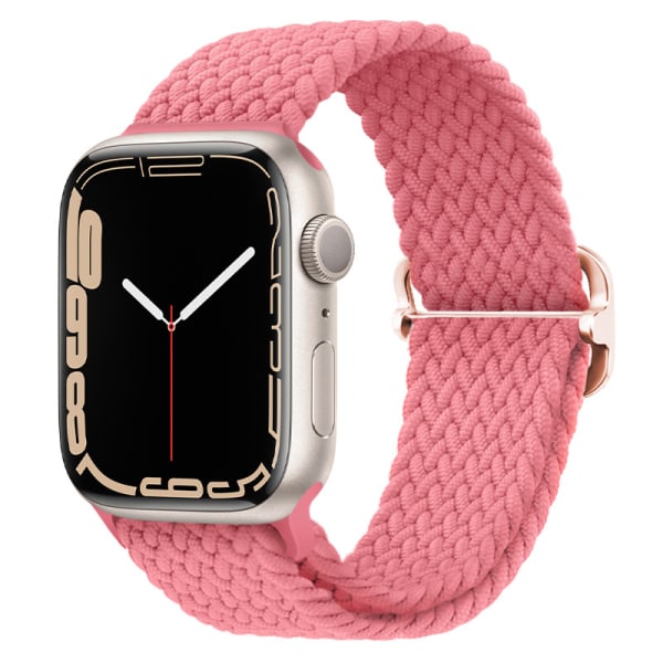 Armband kompatibel med Apple Watch-rem, 38 mm, 40 mm, 41 mm, för män och kvinnor, justerbart elastiskt klockarmband kompatibelt med iWatch Series Pink 38 mm 40 mm 41 mm