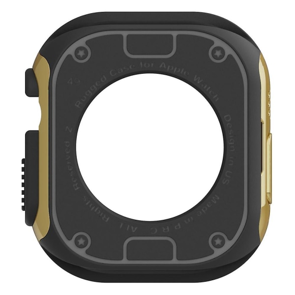 För Apple Watch Ultra 49mm Watch Case PC+TPU Anti-Scratch Skyddande Skal Gold