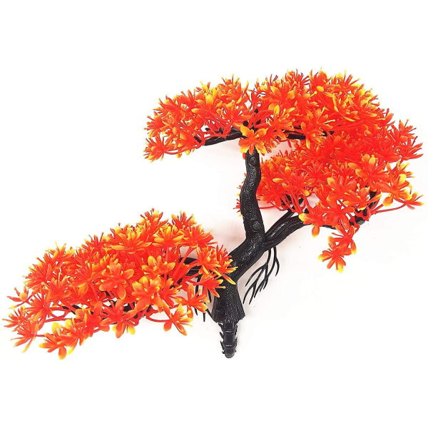 180mm bonsaiträd i kruka Konstgjord växtdekoration för kontor/hem Orange