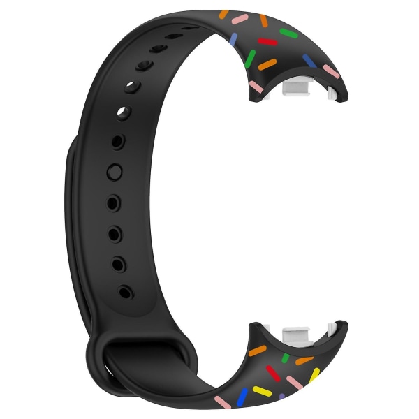 För Xiaomi Smart Band 8 Watch Färgglad Dot Replacement Armband Black