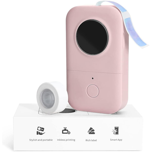 Label Maker D30 2021 Bærbar Trådløs Forbindelse Labelprinter Pink