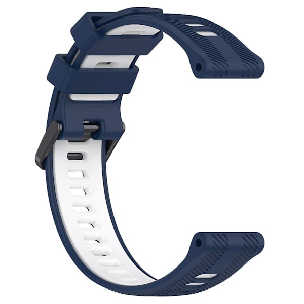 22 mm Tvåfärgat armband i twill-väv i silikon till Garmin Forerunner 965/955/945/935/745 Blue White