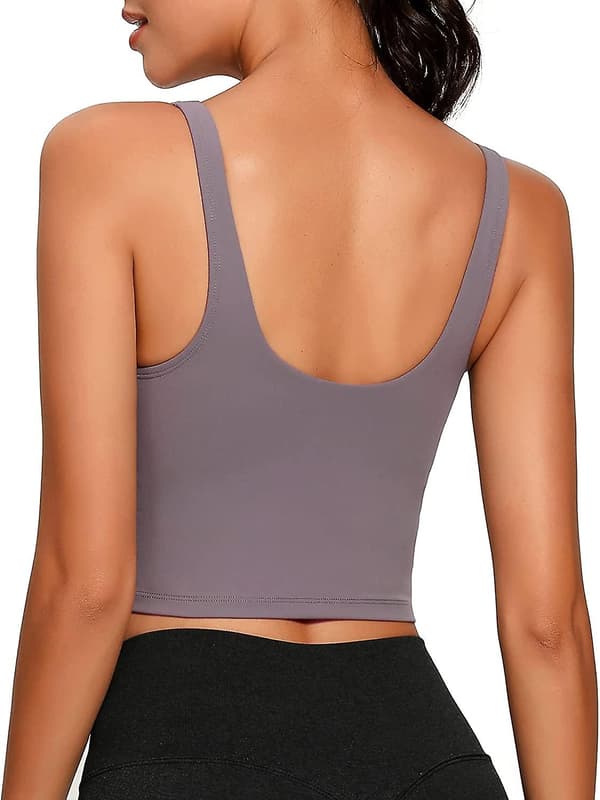 Sport-bh för kvinnor, långärmad crop top, vadderad, träning, löpning, yoga