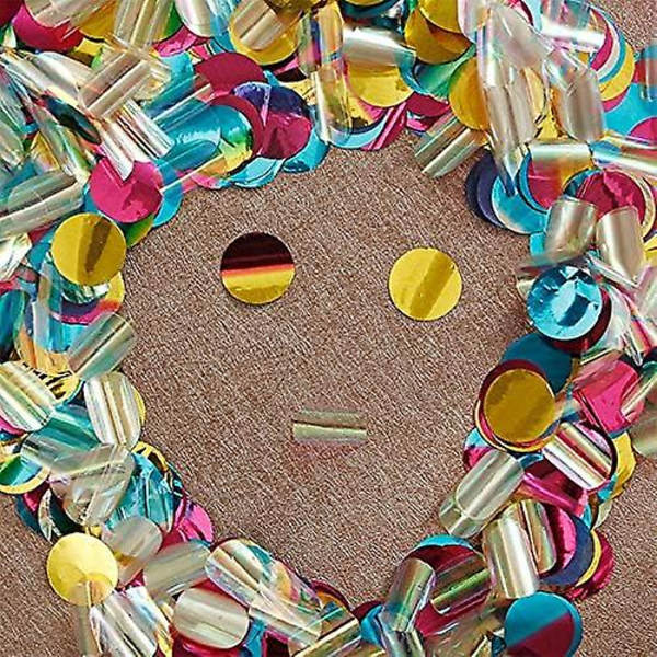 5000 kpl Monivärinen Glitter Konfetti Paljetit Häihin Syntymäpäiväjuhliin Joulupöydän Koristeluun DIY Askarteluun, 1,5 cm, Pyöreä