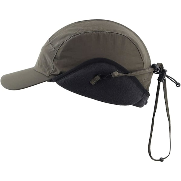 Baseballcaps for menn utendørs, vanntett Yetsye vinterlue med øreklaffer Coffee