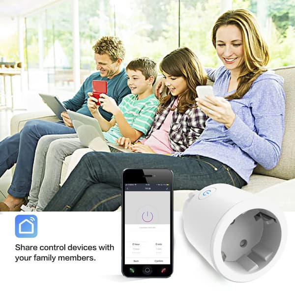 Smart Life App Fjärrkontroll WiFi Trådlös Mini EU Ström WiFi Smart Socket Plug