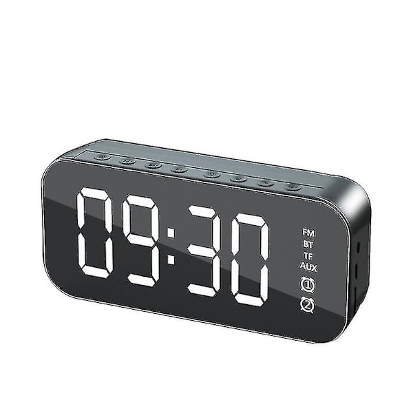 Bluetooth-högtalare, multifunktionell LED-digital väckarklocka Black