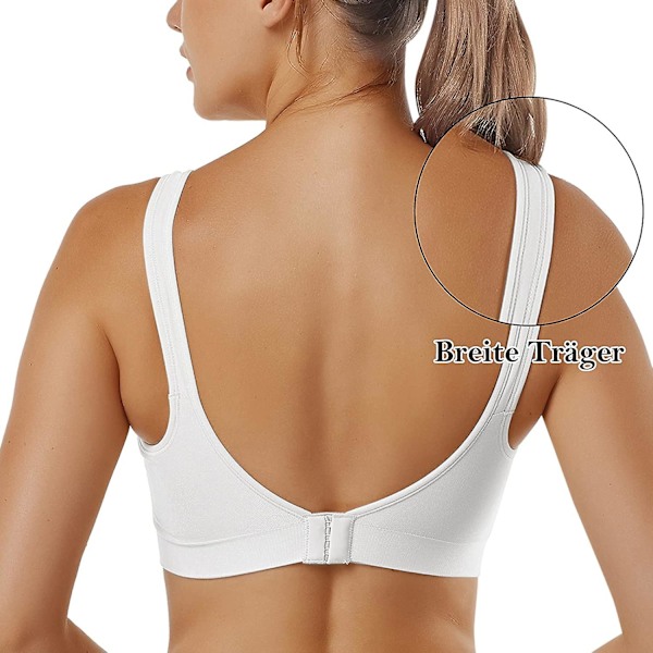 Sport-BH för kvinnor, sömlös, bekväm, push-up, trådlös, vadderad, plus size, yogasömn-BH, 1/2/3-pack