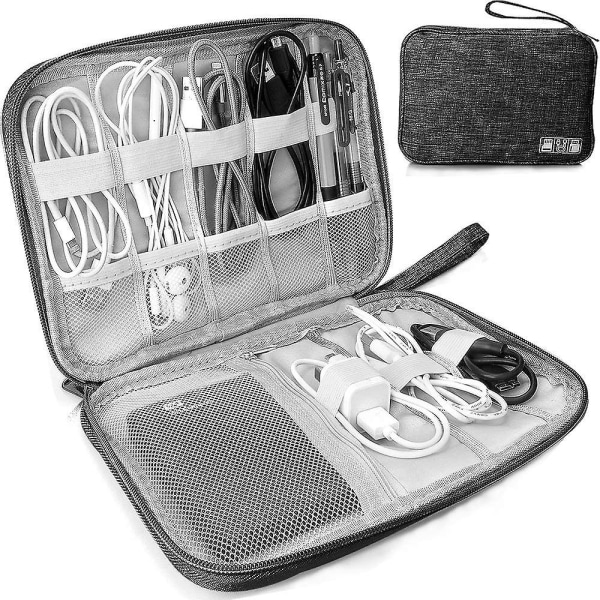 Elektroniktillbehör Organizer , Resekabel Organizer Bag, Universal Carry Travel Gadget Bag för USB kabelenhet, SD-kort, laddare hårddisk (b)