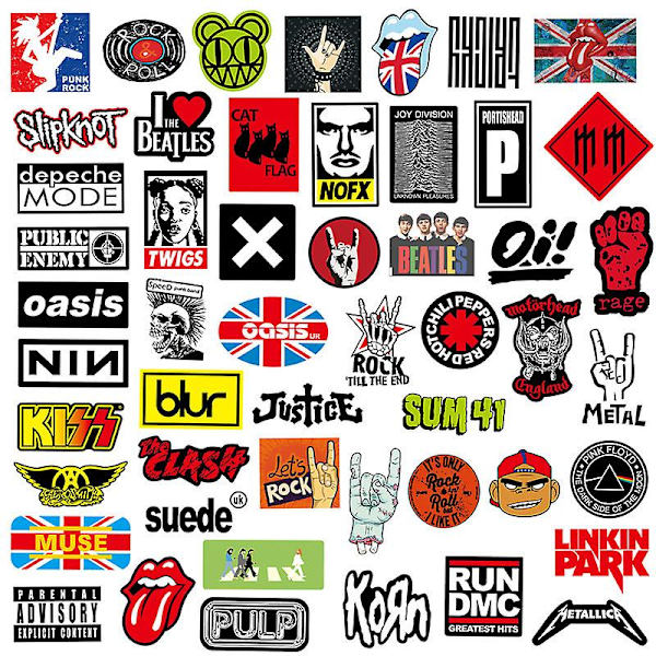100x Klistermærker Og Stickers - Musik