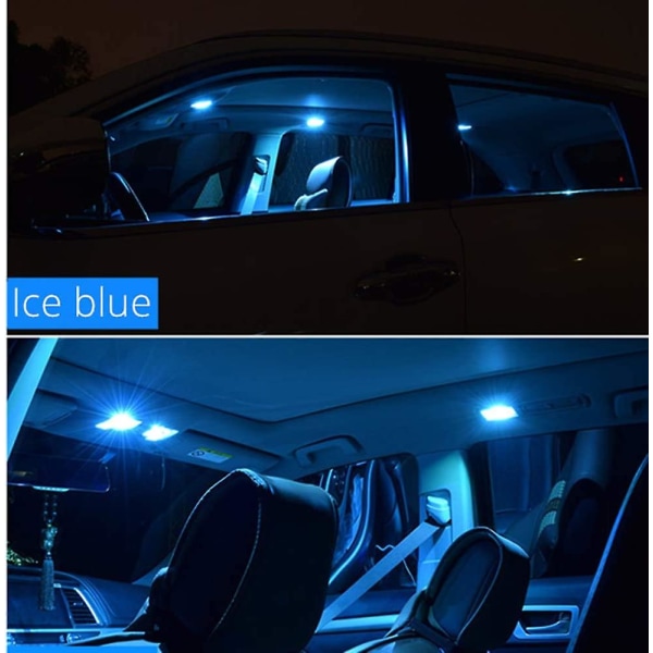 10 stk. Isblå 41mm Festive LED Bilpærer 2835smd