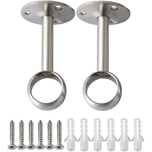 Gardinstangbrakett Garderobestangbrakett Med Skruer Takbrakett Diameter 32mm, 2 stk. 32mm