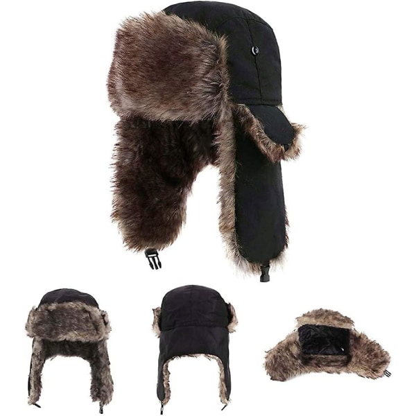 Unisex flyghatt, rysk hatt, unisex vinterhatt, fuskpälsmössa present